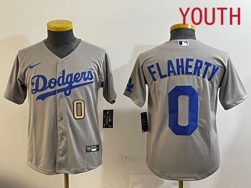 Youth New York Yankees #0 Flaherty grey 2024 Nike MLB Jersey 202411201